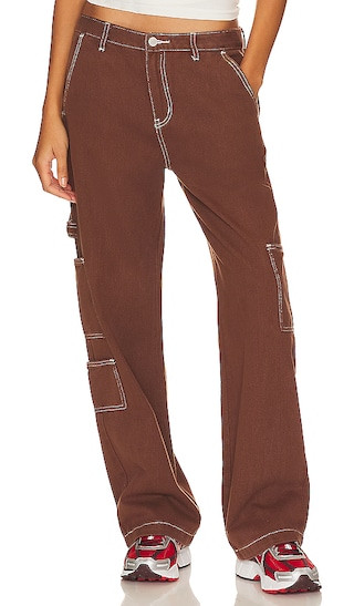 Jenna Cargo Pant in Brown | Revolve Clothing (Global)