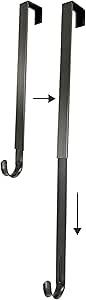 Adjustable Wreath Hanger (Brushed Nickel) — Over The Door Wreath Hanger for Wood and Metal Door... | Amazon (US)