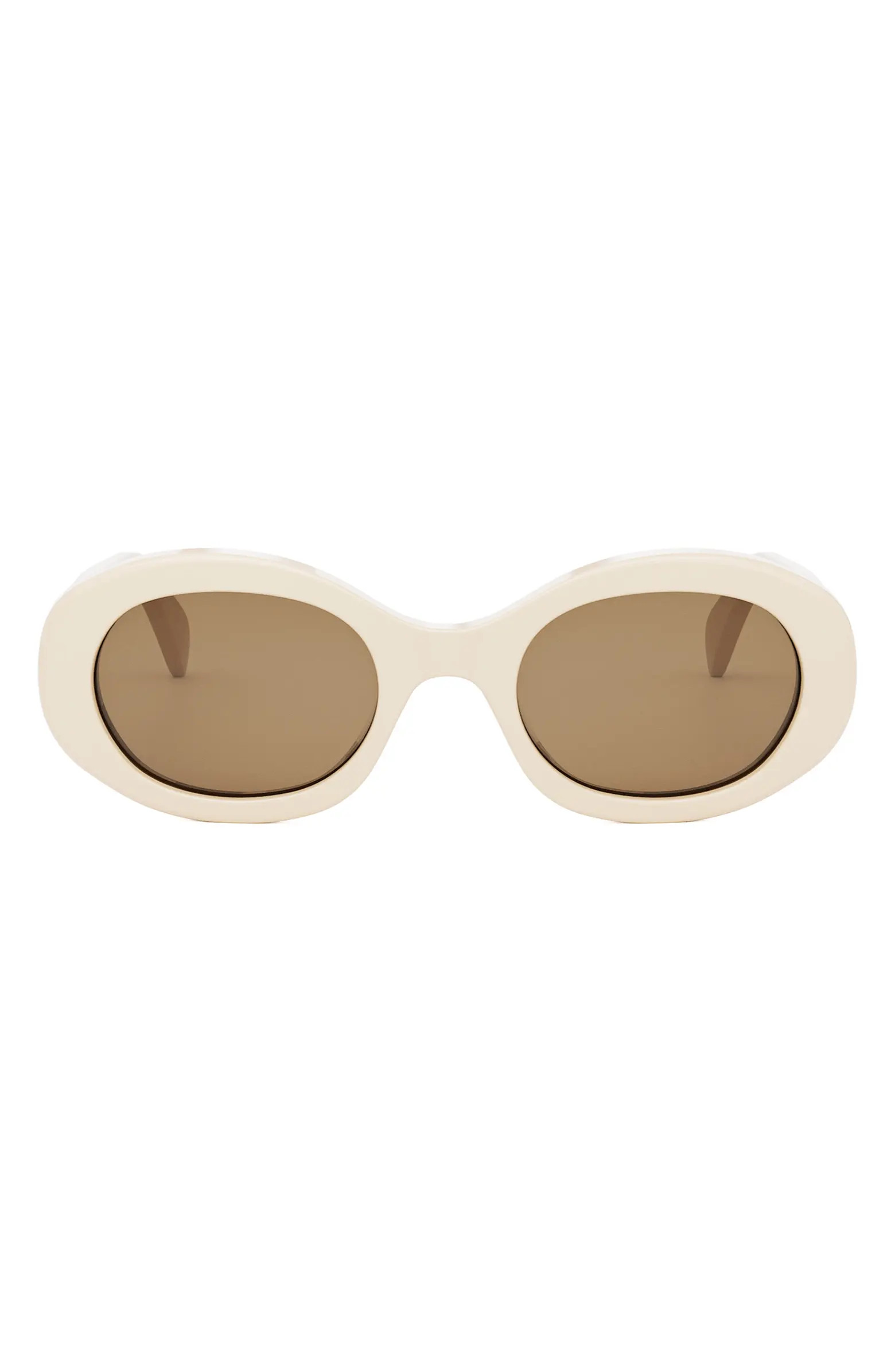 CELINE Triomphe 52mm Oval Sunglasses | Nordstrom | Nordstrom