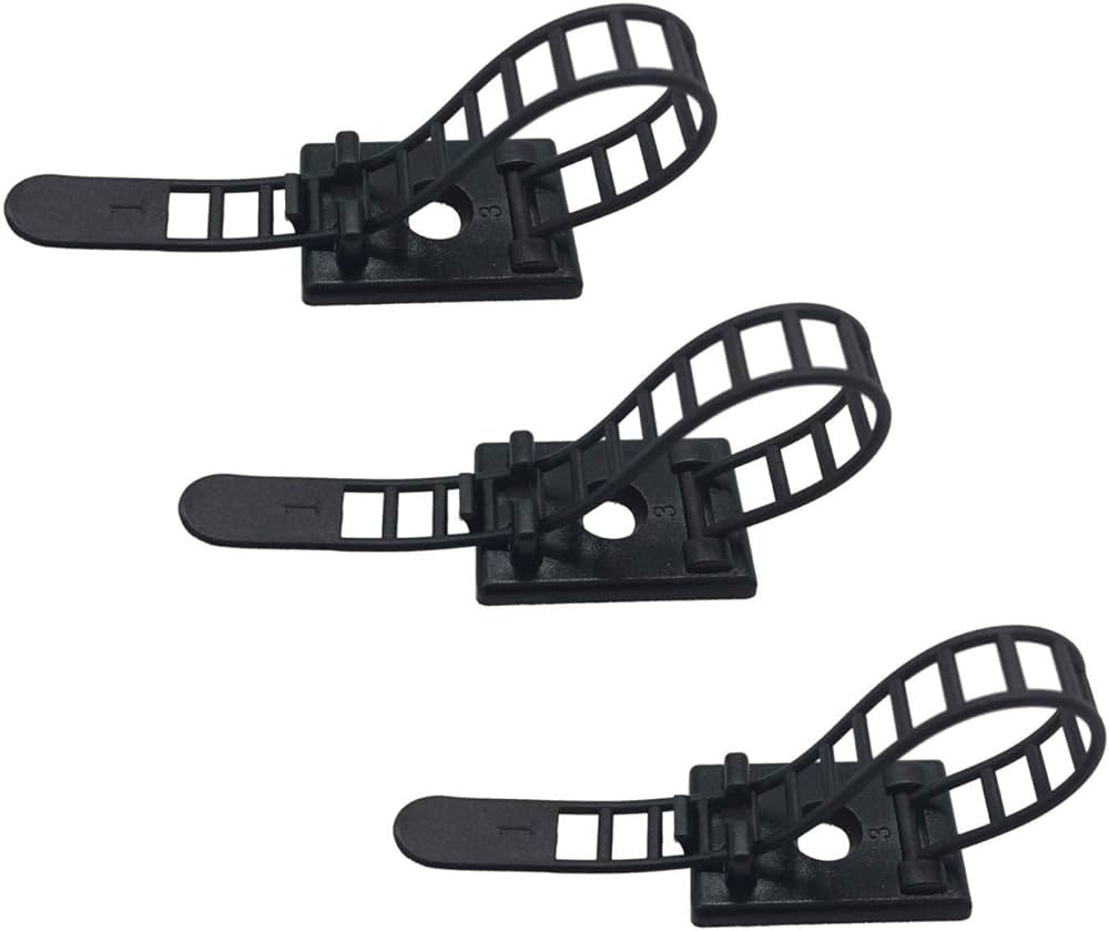 25 Pieces Desk Wire Organizer Cable Ties Zip Ties Adhesive Cord Clips Cable Management Cord Keepe... | Amazon (US)