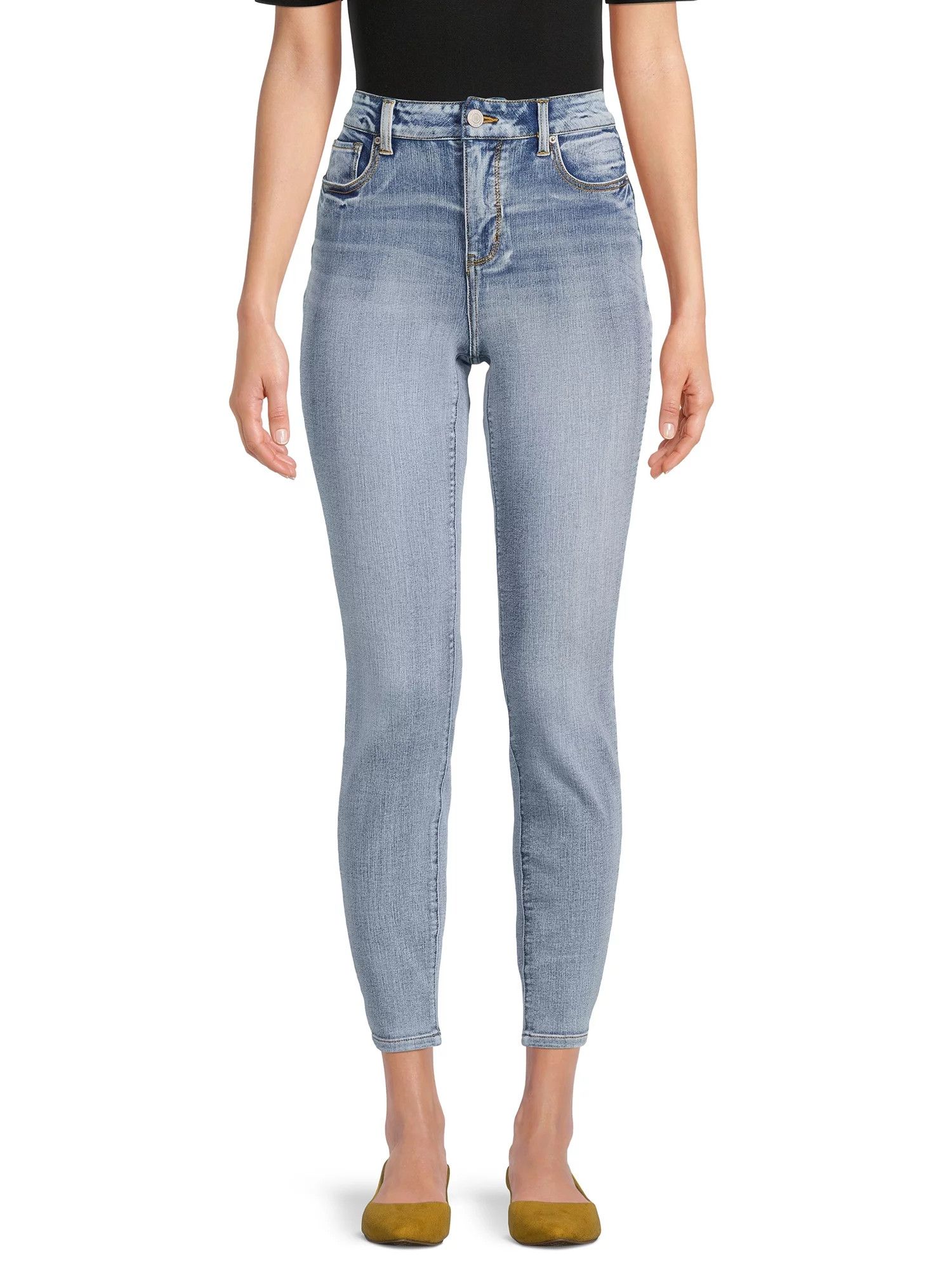 Time and Tru Women's High Rise Skinny Jeans | Walmart (US)