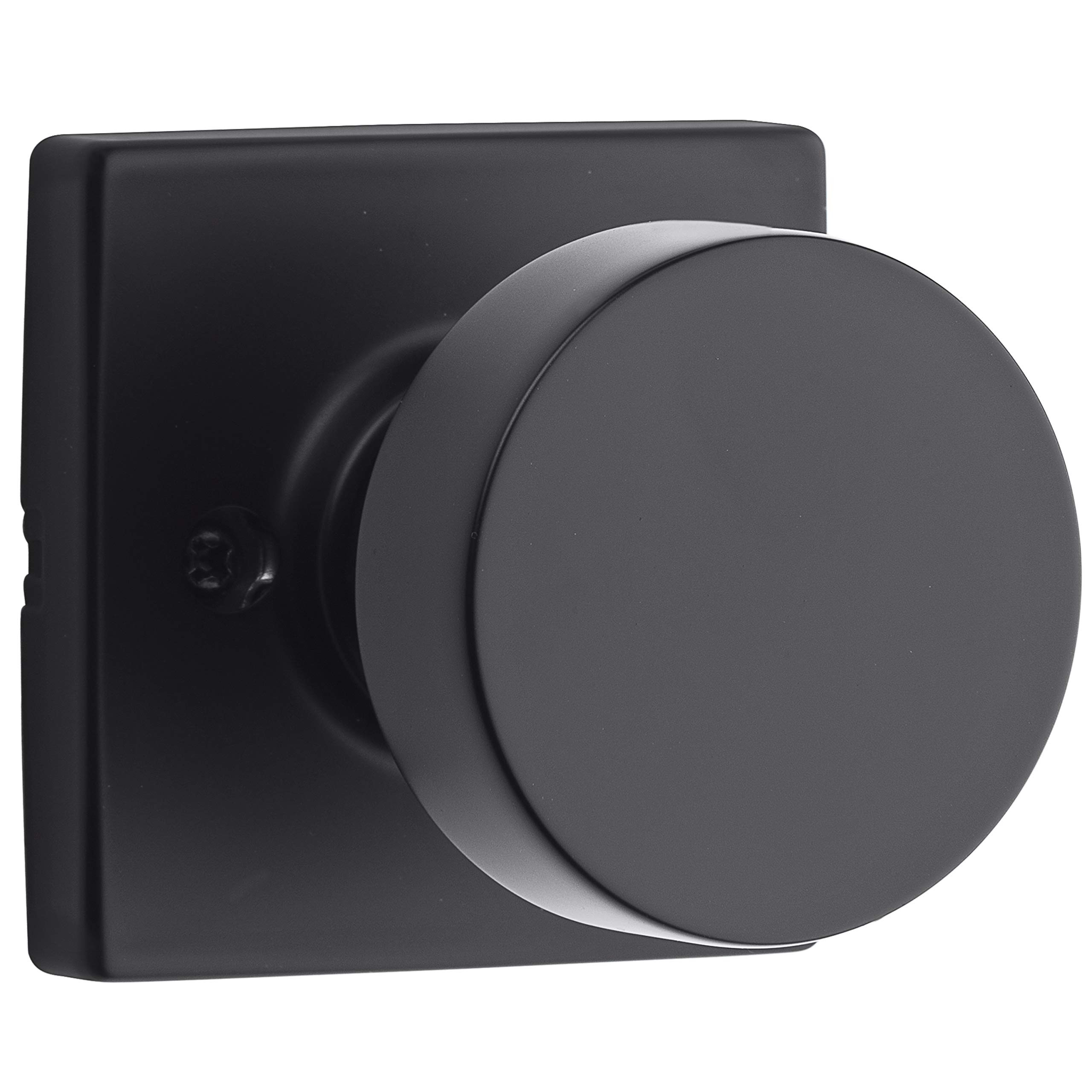 Kwikset Pismo Dummy Door Knob, Single Sided Handle for Closets, French Double Doors, and Pantry, Matte Black Non-Turning Interior Push/Pull Door Knob, with Microban Protection | Amazon (US)