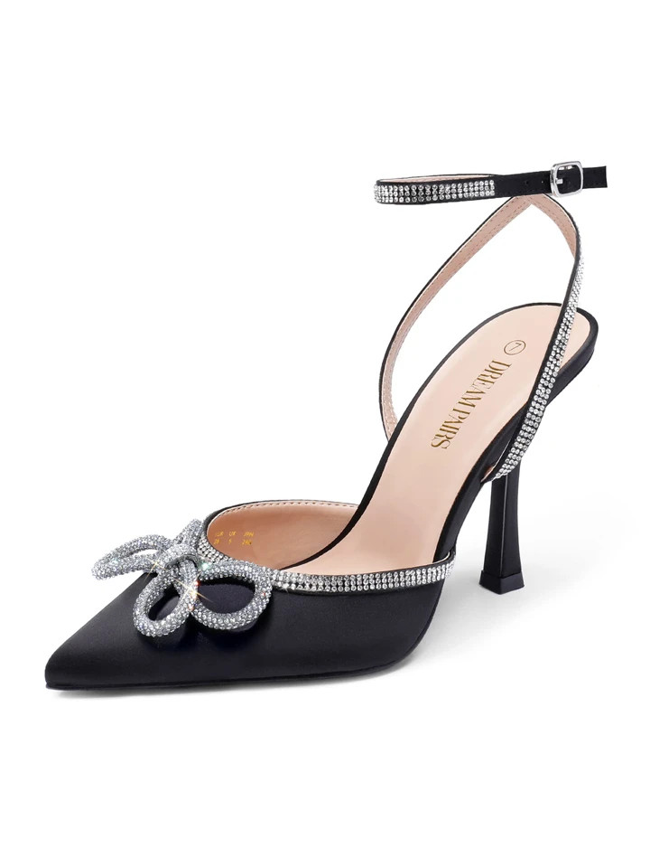 DREAM PAIRS Women's High Heels Destiny Closed Toe Strappy Heels Sexy Rhinestone Ankle Strap Pumps... | SHEIN