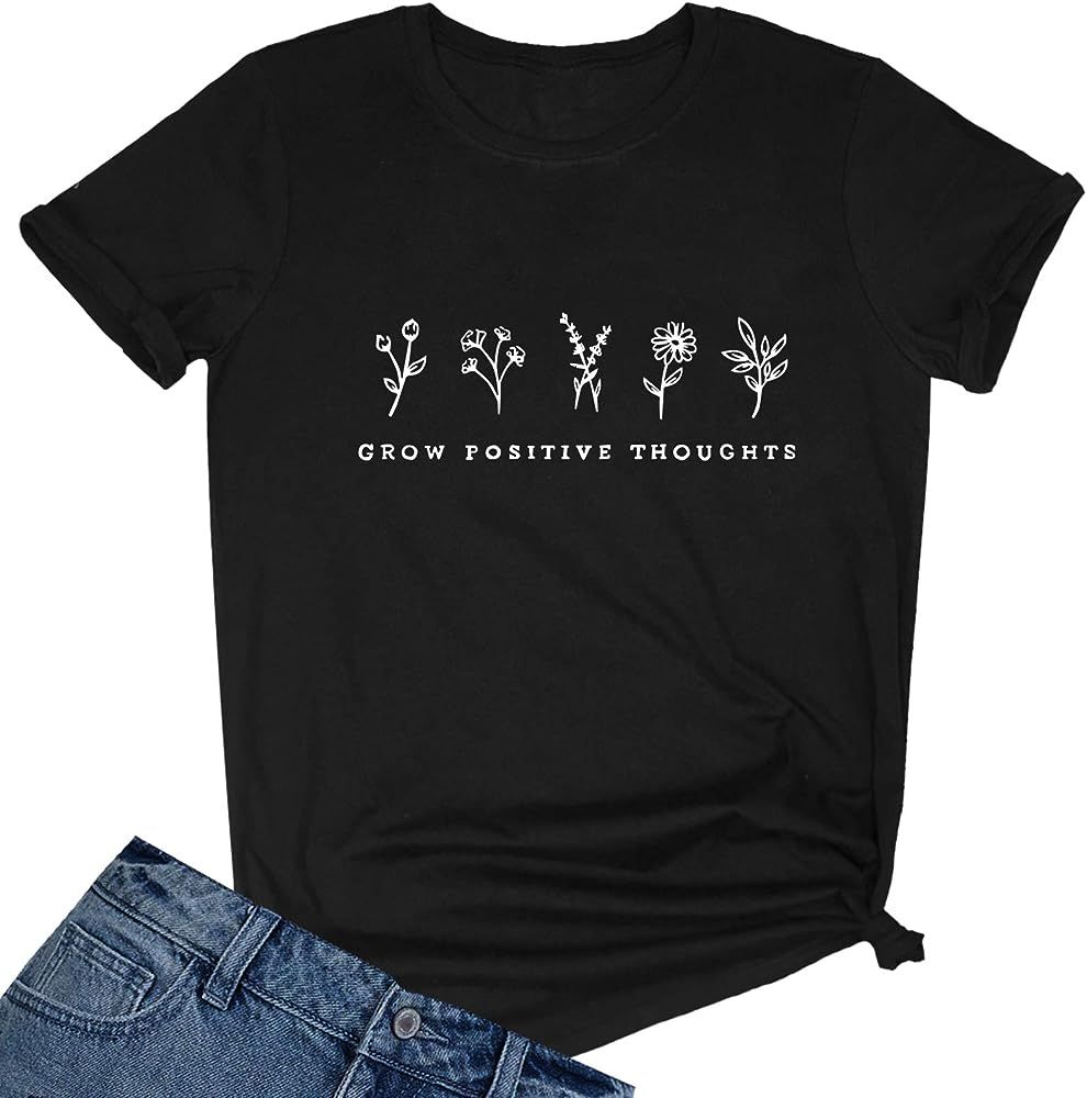 BLACKMYTH Women Cute Graphic T Shirts Summer Tops | Amazon (US)