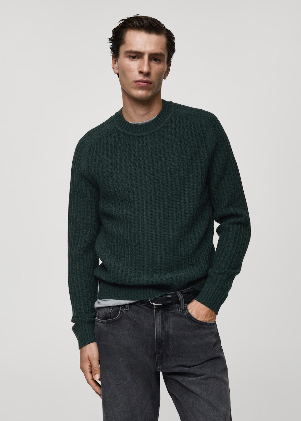 Wool-blend rib-knit sweater - Men | MANGO USA | Mango (US/MX/AU)