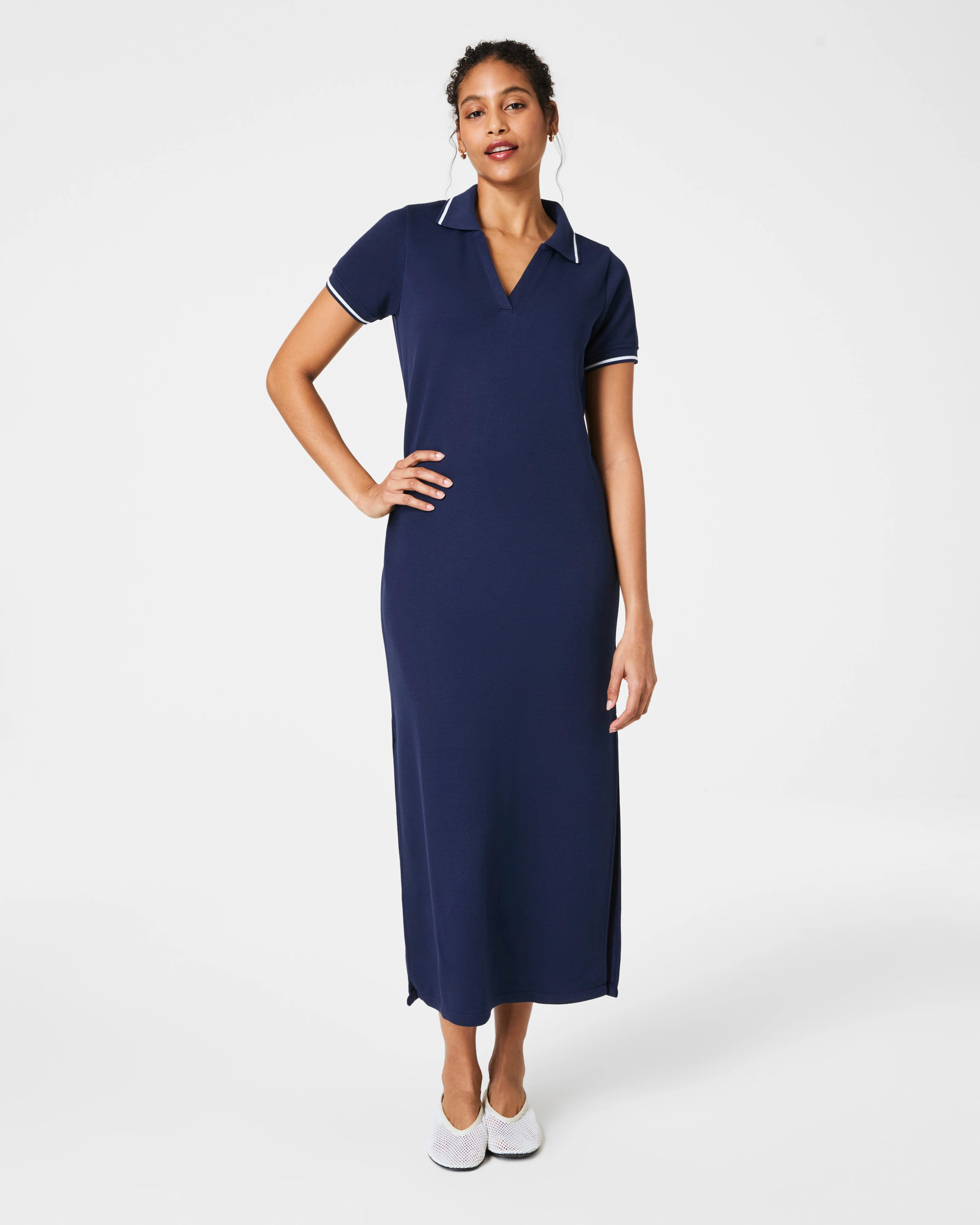 SPANX® AirEssentials Pique Polo Midi Dress | Spanx