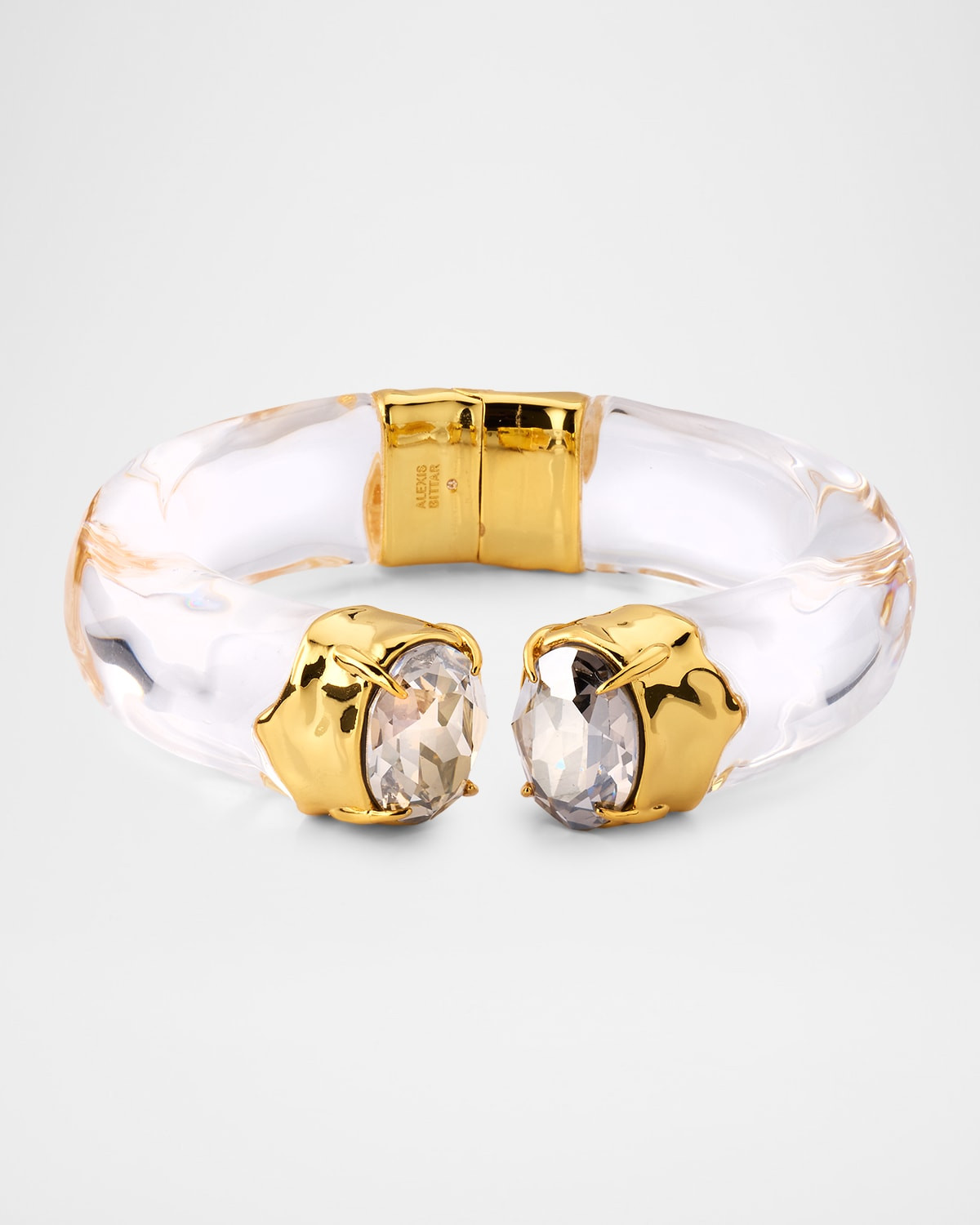 Bonbon Crystal Lucite Hinge Bracelet, Clear | Neiman Marcus