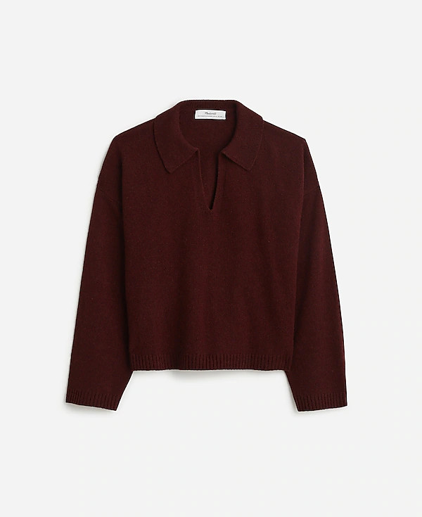 Cashmere-Wool Blend Polo Sweater | Madewell | Madewell