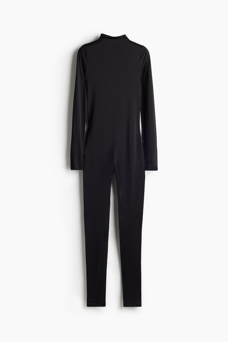 H & M - Long-sleeved unitard - Black | H&M (UK, MY, IN, SG, PH, TW, HK)