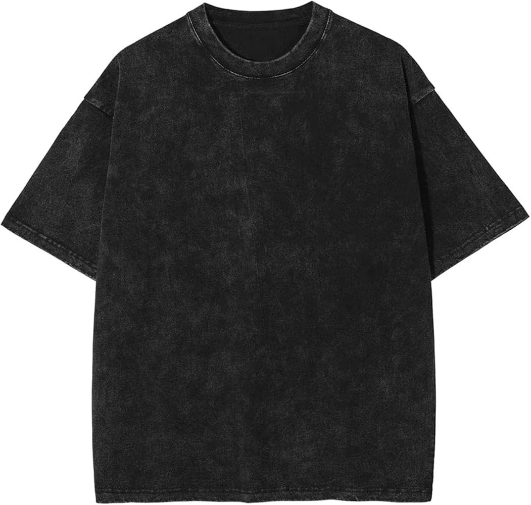 Aelfric Eden Mens Cotton Wash Solid T-Shirts Oversized Unisex Short Sleeve Streetwear Rap Hip Hop... | Amazon (US)