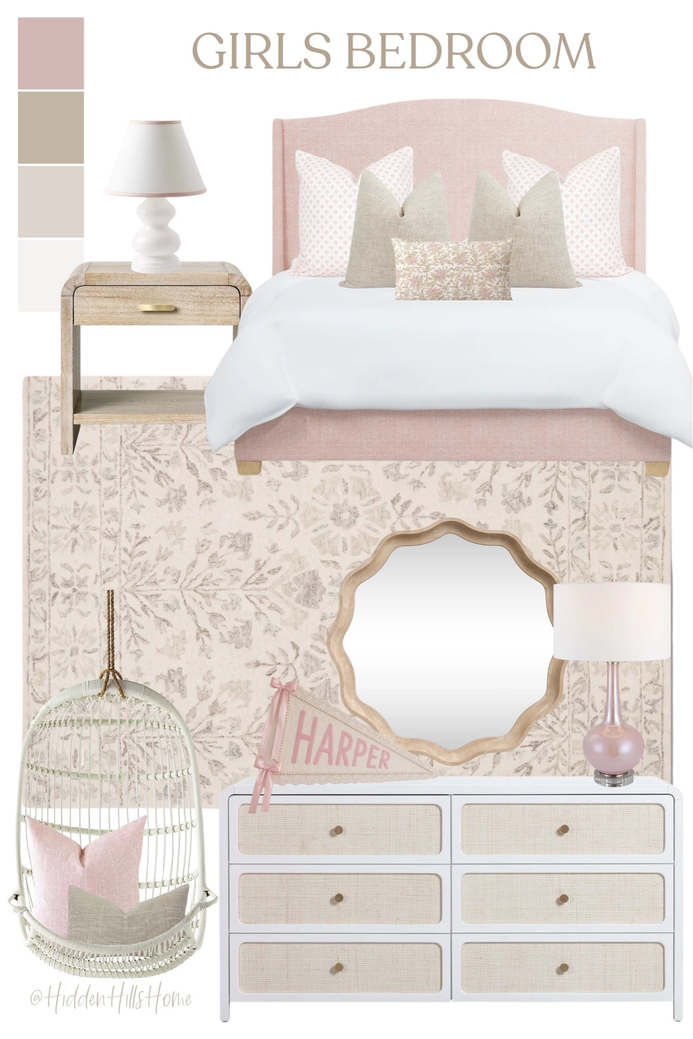 Girls bedroom decor ideas, girls room mood board, teen girls bedroom design, home decor inspiration, pink girls room, teen girls room inspiration, bedding, bedroom nightstands

#LTKHome #LTKSaleAlert #LTKKids