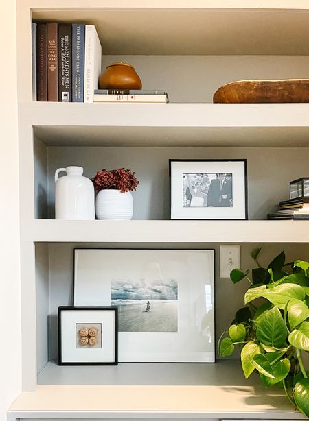 Bookshelf styling idea 
 Neutral living room decor, built in shelf styling, Target home decor, fall home decor 

#LTKstyletip #LTKSeasonal #LTKhome