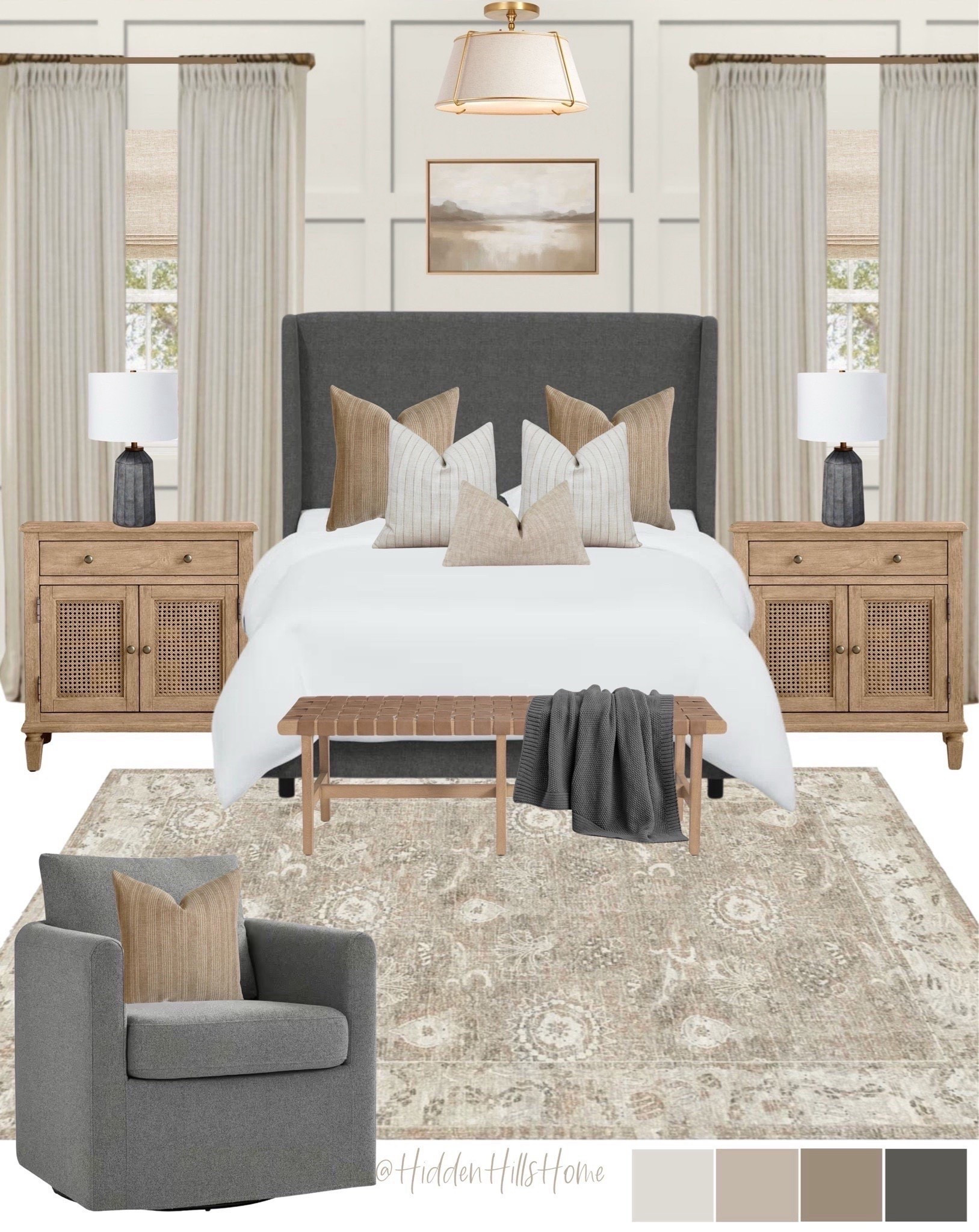 Bedroom decor mood board, master bedroom design ideas, bedroom inspiration, cozy bedroom #bedroom

#LTKHome #LTKSaleAlert