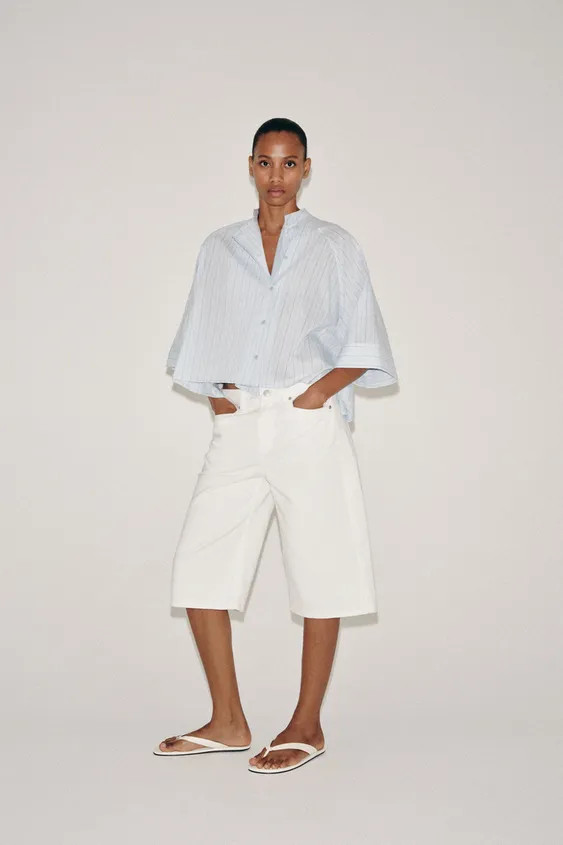 CHEMISE ASYM\u00c9TRIQUE \u00c0 RAYURES ZW COLLECTION | Zara FR