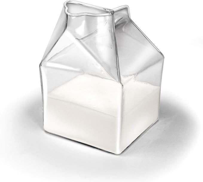 Genuine Fred HALF PINT Glass Milk Carton Creamer | Amazon (US)