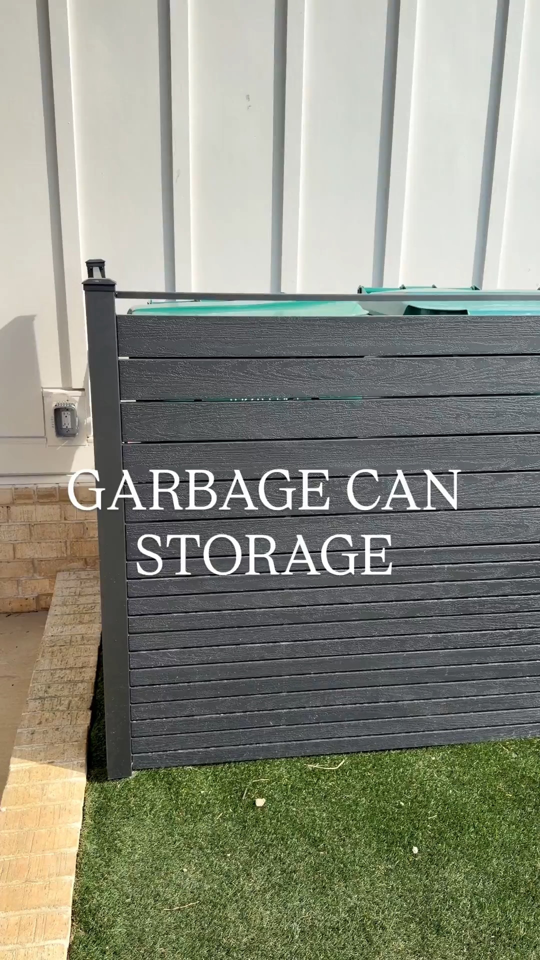 Garbage cans aren't decor so hide them!!!!