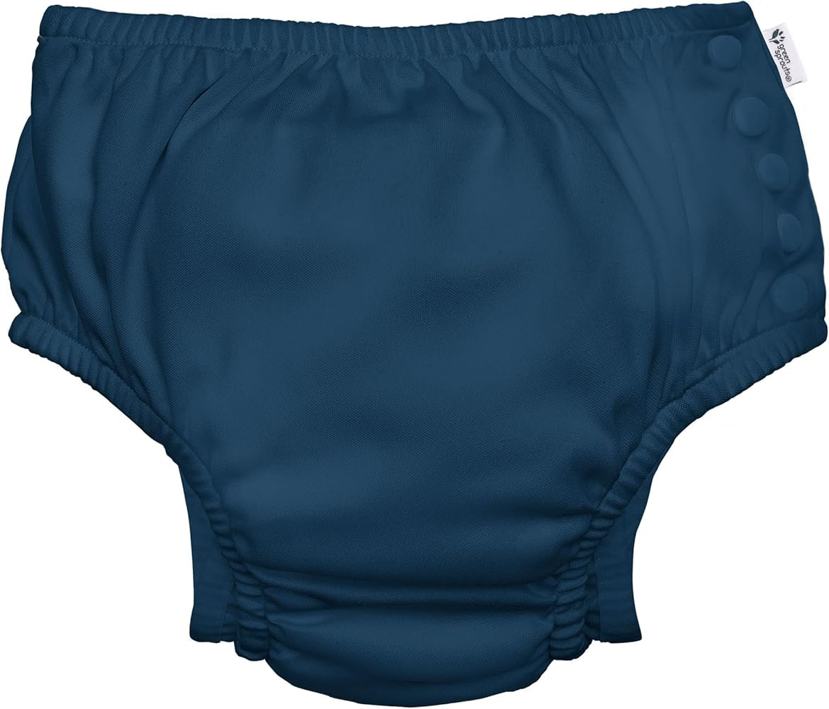 Amazon.com: i play. by green sprouts Reusable, Eco Snap Swim Diaper with Gussets, UPF 50, Navy, P... | Amazon (US)