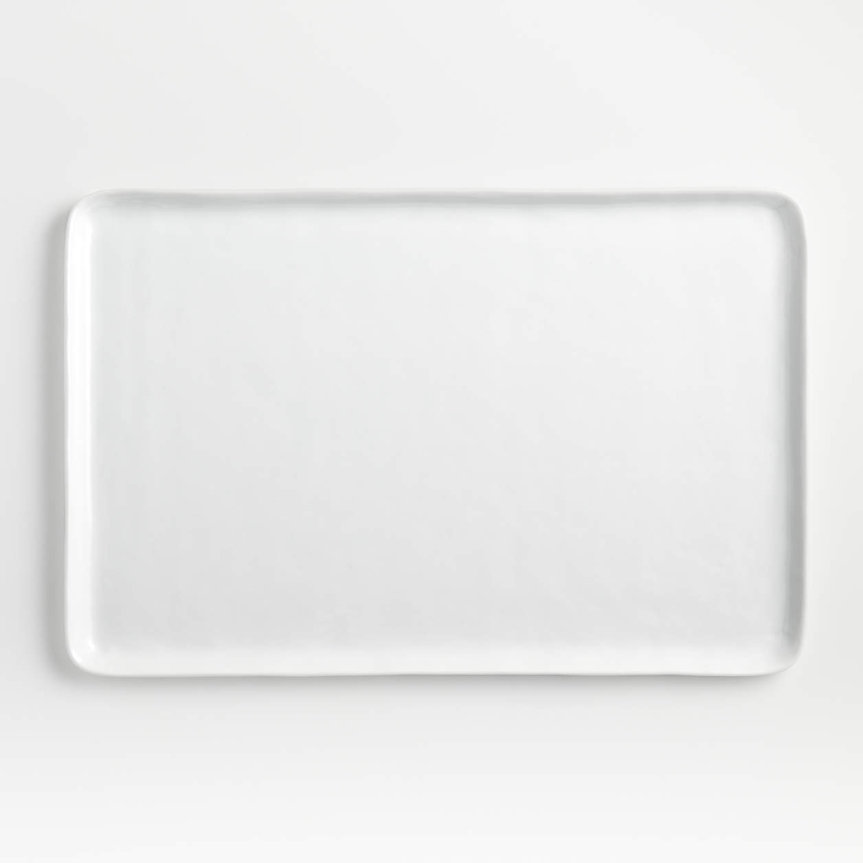 Mercer White Rectangle Ceramic Platter + Reviews | Crate & Barrel | Crate & Barrel