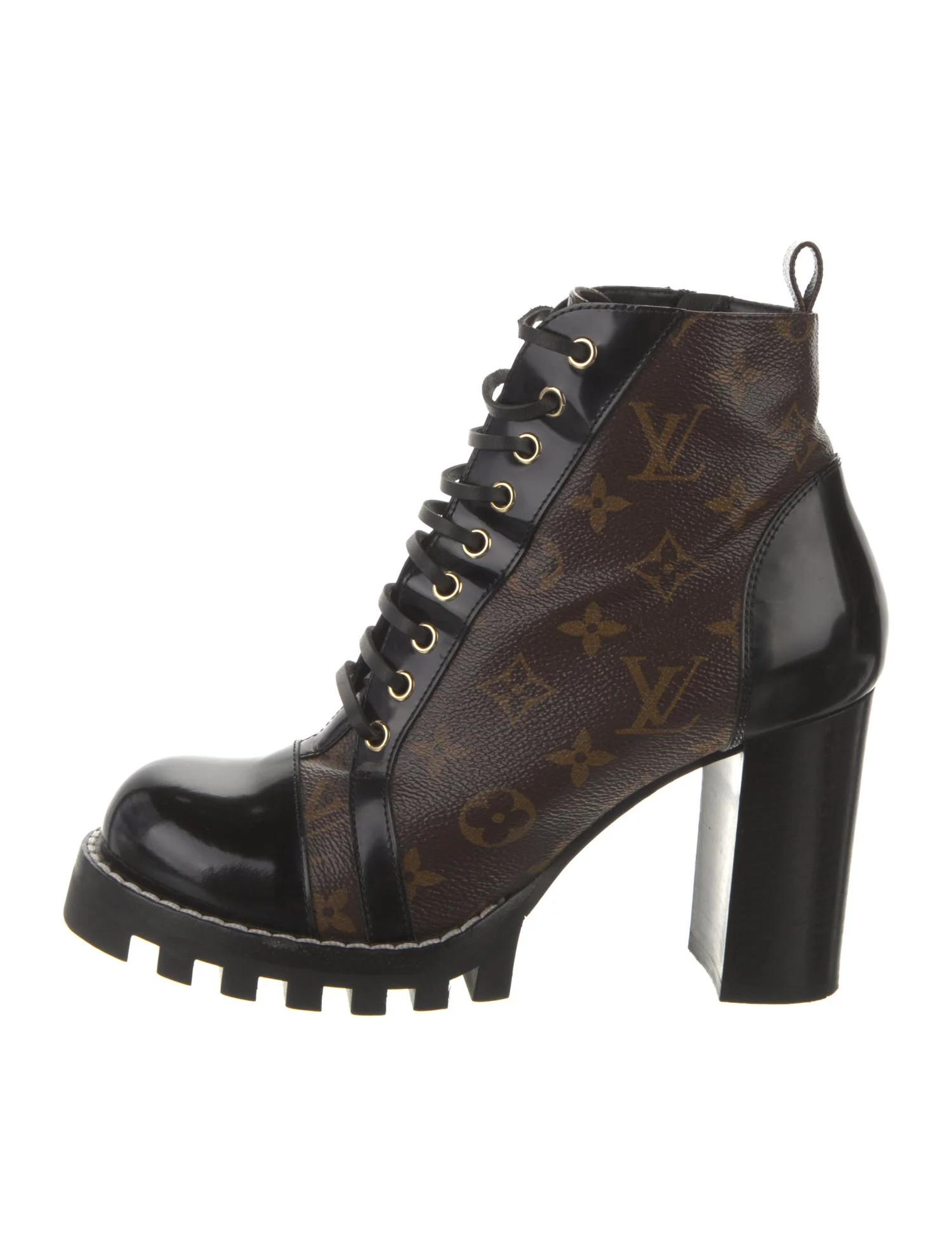 LV Monogram Combat Boots | The RealReal