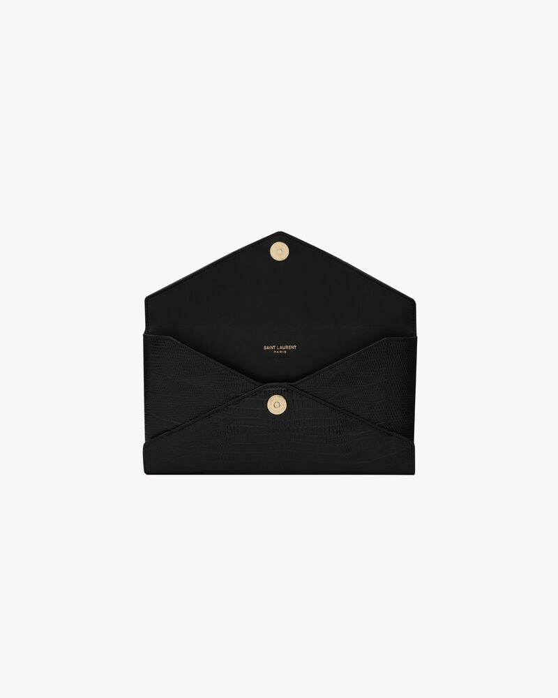 letter pouch in lizard-embossed leather | Saint Laurent Inc. (Global)