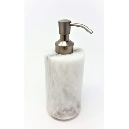 Roman Pallace Collection Powder White Honed Marble Lotion Dispenser/ Soap Pump (7.75 H x 3 Dia) | Walmart (US)