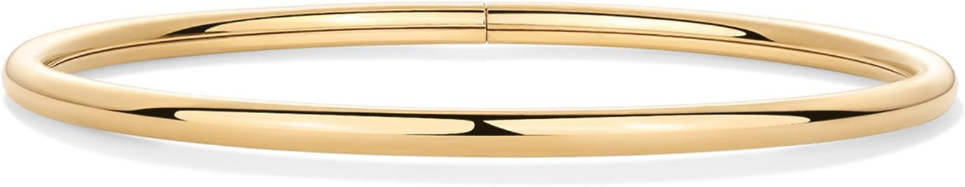 PAVOI 14K Gold Plated Bangle Bracelet for Women | Classic Lightweight Stacking Stainless Steel Br... | Amazon (US)