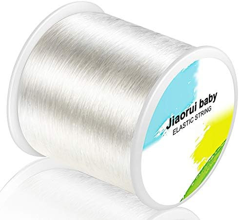 320 FT Jewelry Cord, Elastic Bracelet Rope Crystal Beading Cords, Transparent and Shiny Elastic B... | Amazon (US)