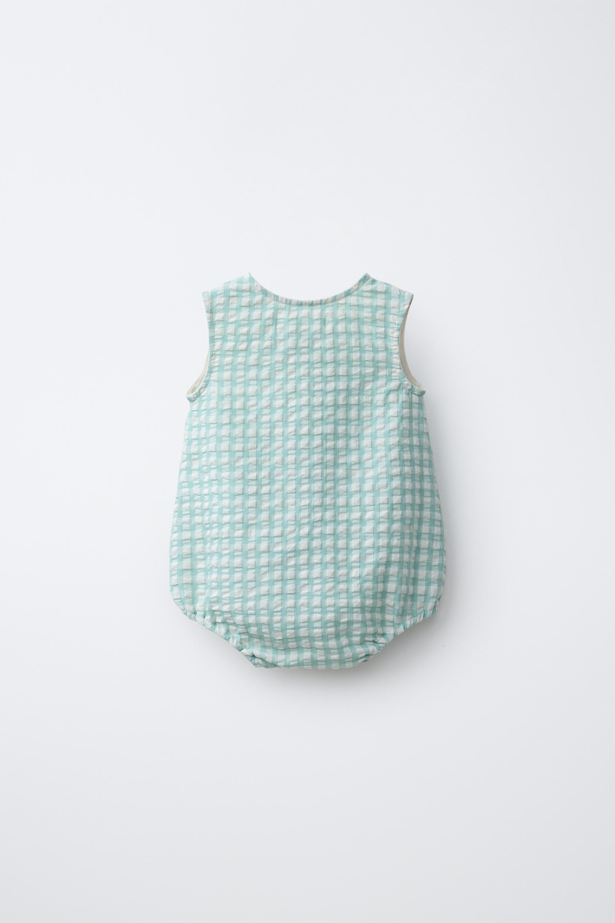 GINGHAM CHECK ROMPER | Zara UK