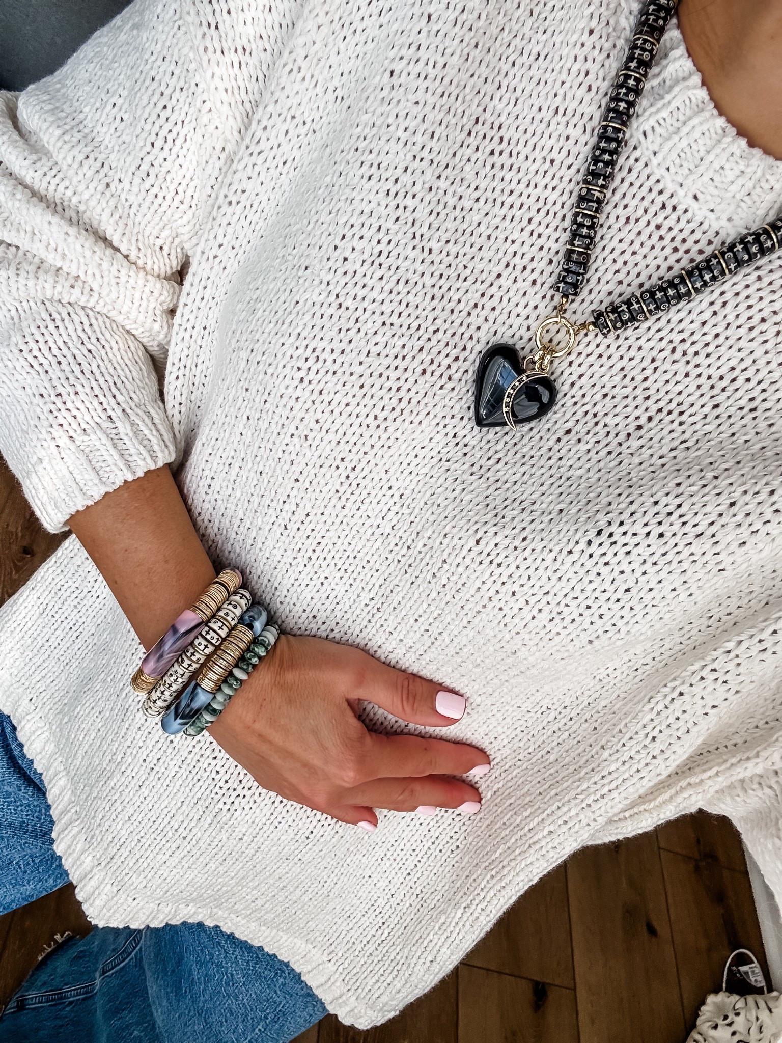 Jewelry code HOUSEOFLEO20. Small sweater code AFLTK. Heart necklace. Bracelets. Fall Jewelry

#LTKSaleAlert #LTKFallSale #LTKFindsUnder100