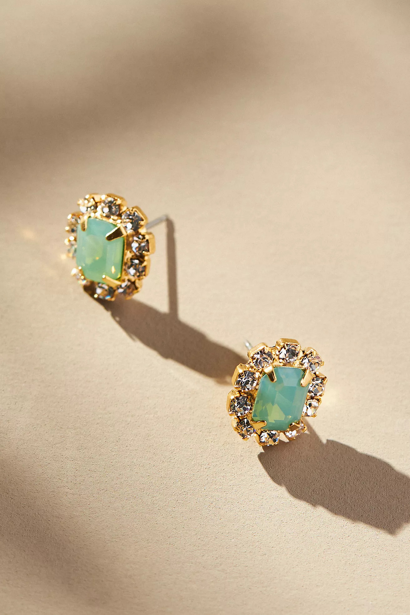 The Pink Reef Crystal Petite Stud Earrings | Anthropologie (US)