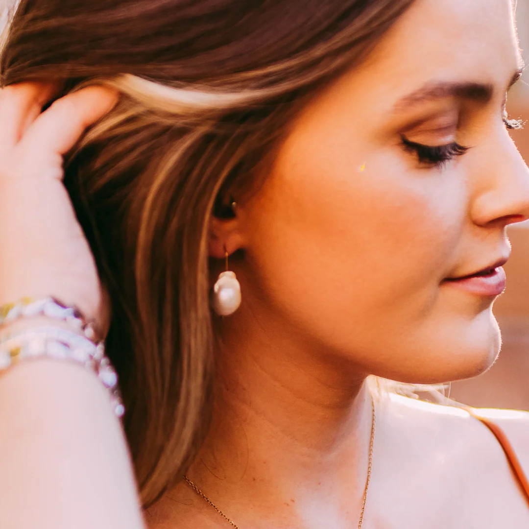 Baroque Pearl Earrings | La Lumiere NY