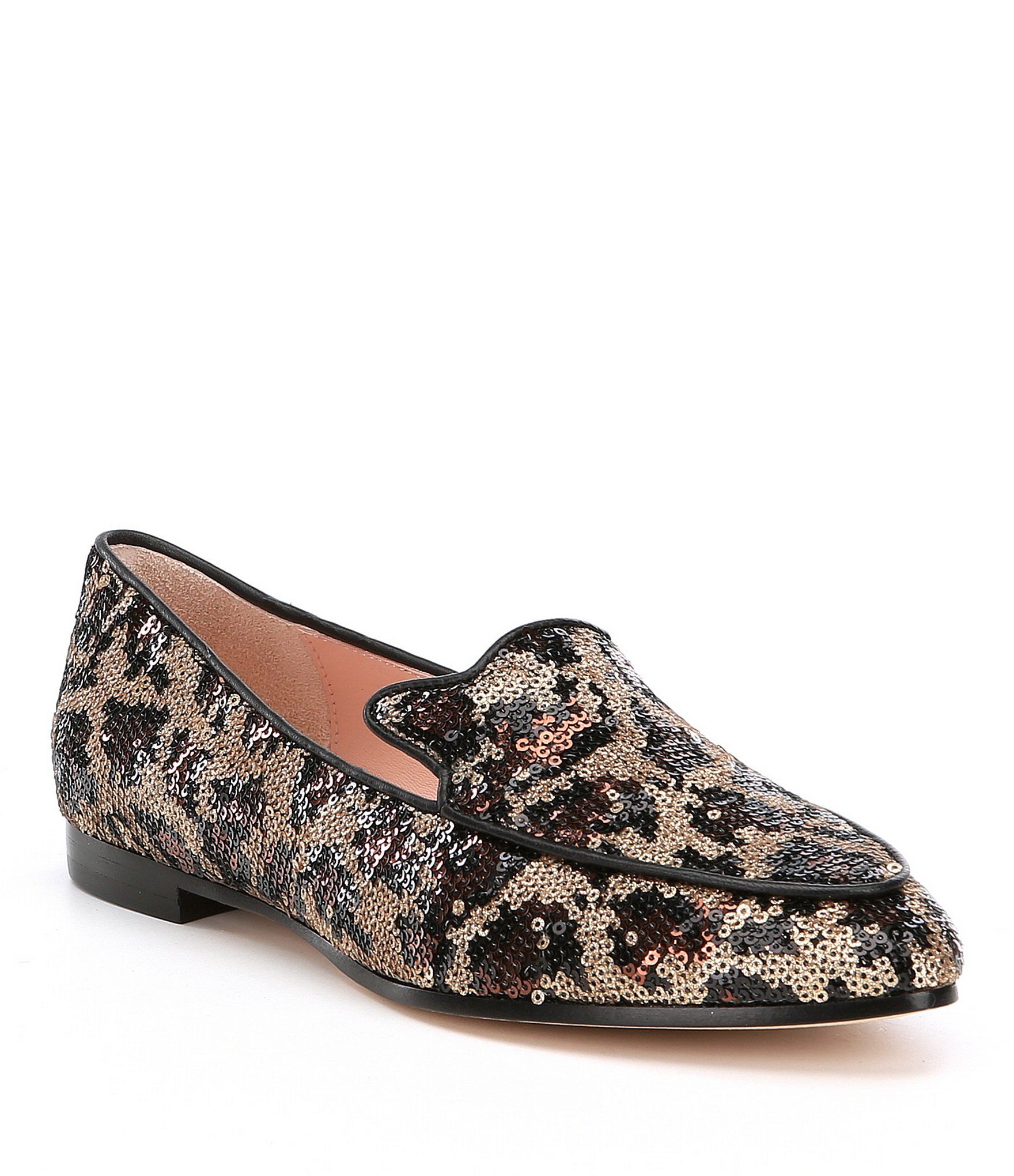 kate spade new york Caty Leopard Print Sequin Loafers | Dillards Inc.