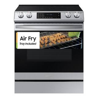 Samsung 6.3 cu. ft. Slide-In Electric Range with Air Fry Convection Oven in Fingerprint Resistant... | The Home Depot