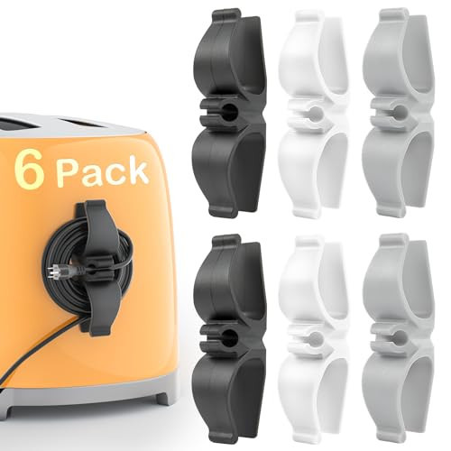 Daisyhome Cord Organizer for Kitchen Appliances-6 Pack, Appliance Cord Organizer stick on, Small Kitchen Appliances Cord keeper, Adhesive Cord Holder, Cord Winder for Pressure Cooker, Stand Mixer… | Amazon (US)