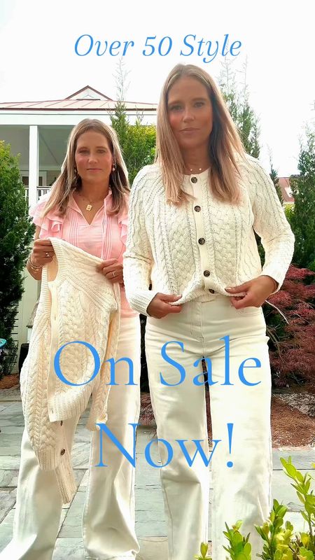 Love these sweaters and they are on sale now! 30% off with code SUMMER24 at checkout! We can’t believe the price! The softest cotton you have ever felt! Love them for over dresses, blouses, tank top... the list goes on! Perfect staple cardigan to take you through spring, summer, fall and winter! And they come in navy and the prettiest green! Our teen girls love them too! Wearing medium!

#LTKSaleAlert #LTKVideo #LTKOver40