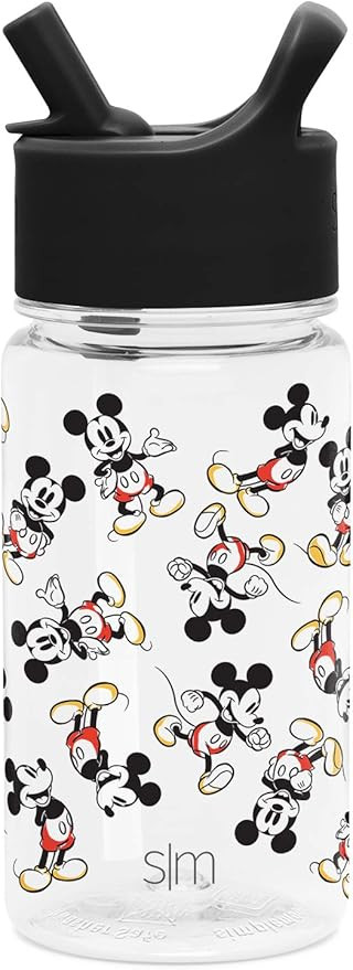 Simple Modern Disney Kids Water Bottle Plastic BPA-Free Tritan Cup with Leak Proof Straw Lid | Re... | Amazon (US)