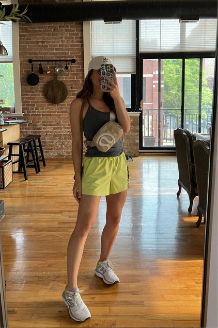Some of my athleisure favorites. Tank is from Amazon but a good Lululemon dupe. Shorts are under $20 and fit TTS. Size up a half size in the sneakers! 

#LTKfit