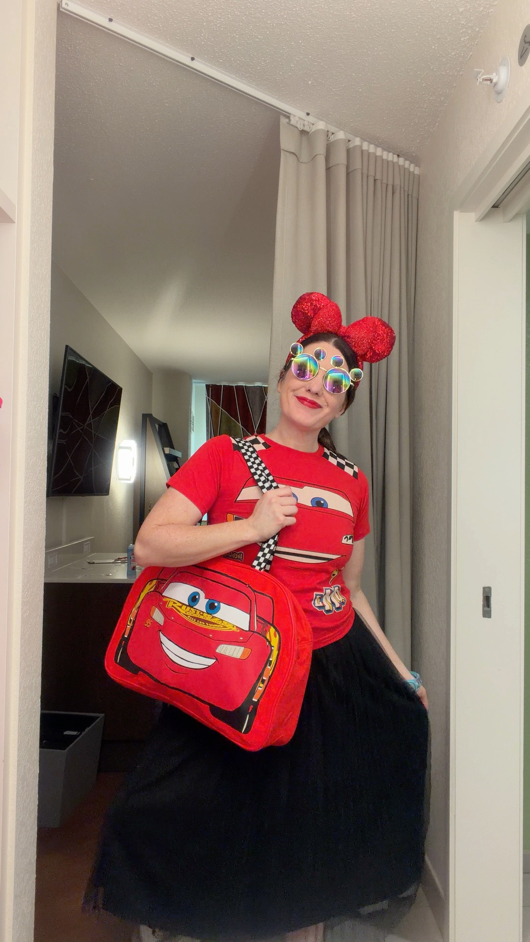 This is one of my kids’ favorites that makes them giggle so much 🤣. If you have a kid who loves Lightning McQueen, I recommend it for sure! If you’re trying to attach it somewhere for a while, just get it a tiny bit wet and it will really stick on there well! #momof3