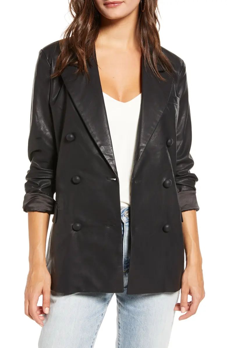 Faux Leather Blazer | Nordstrom