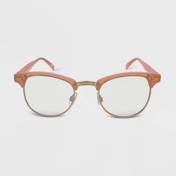 Women's Retro Blue Light Filtering Glasses - Wild Fable™ Pink | Target