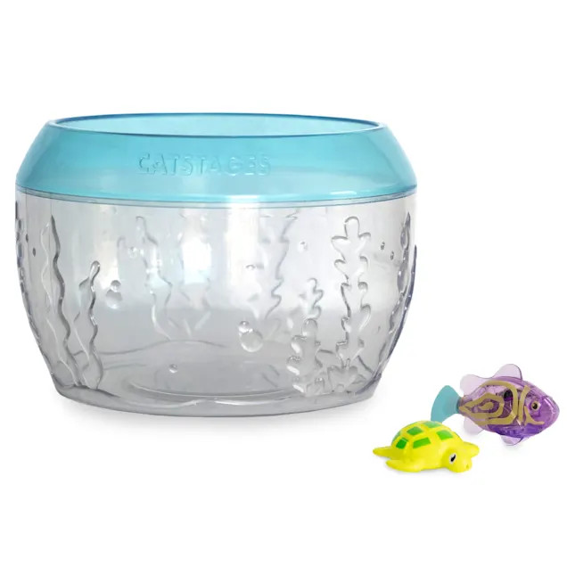 Catstages Blue Meow-smerizing Fish Bowl Cat Toy with Two Water Toys, Small | Petco