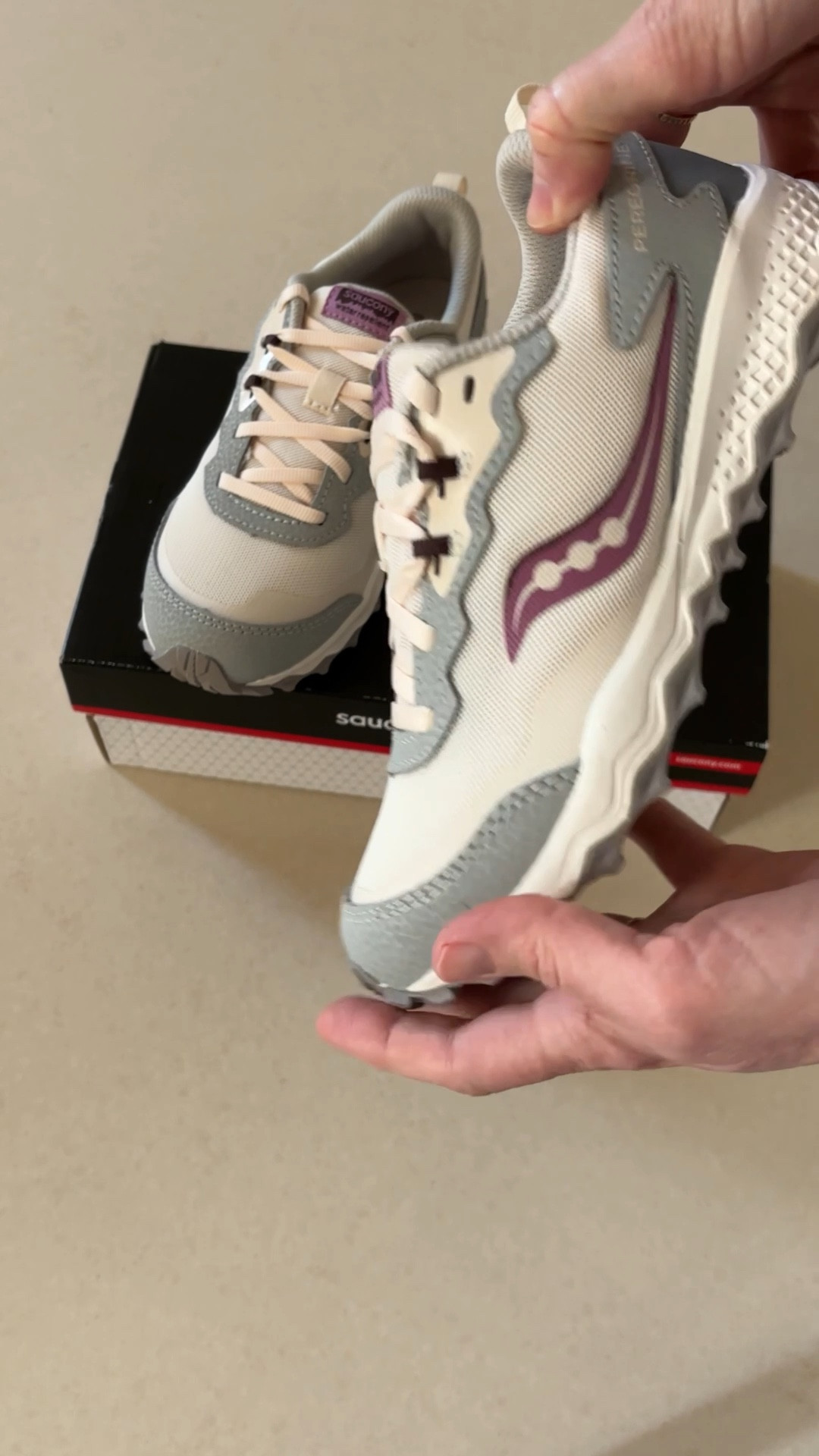 Unboxing these kids Saucony sneakers.  I love the subtle touch of purple.  They are neutral enough to go with just about everything.  

Neutral girls sneakers 
Kids sneakers
#LTKfamily
#LTKactive

#LTKShoeCrush #LTKKids #LTKVideo