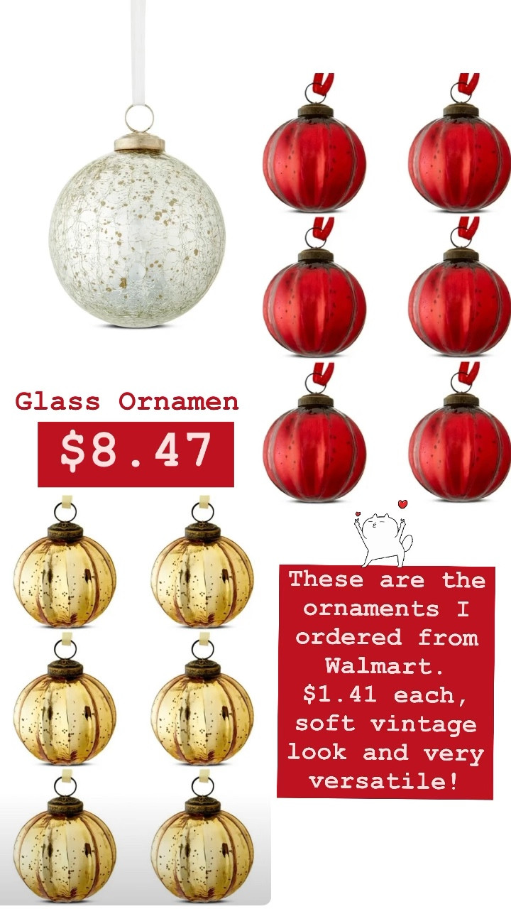 Softly vintage look and extremely versatile ornaments! 

#LTKHome #LTKHoliday #LTKSaleAlert