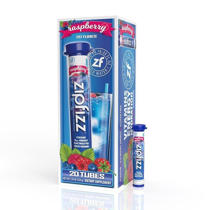 Zipfizz Energy Drink Mix, Electrolyte Hydration Powder with B12 and Multi Vitamin, Blueberry Rasp... | Amazon (US)