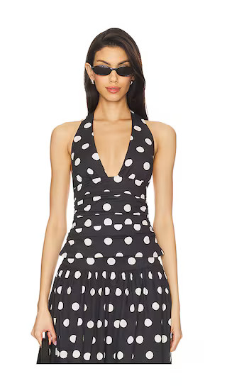 Deven Top in Black Polka Dot | Revolve Clothing (Global)