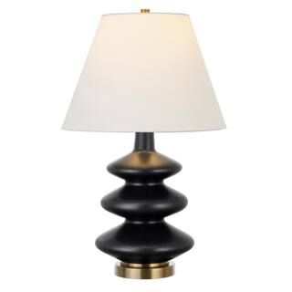 Meyer&Cross Carleta 26.5 in. Matte Black Triple Gourd Table Lamp-TL0867 - The Home Depot | The Home Depot