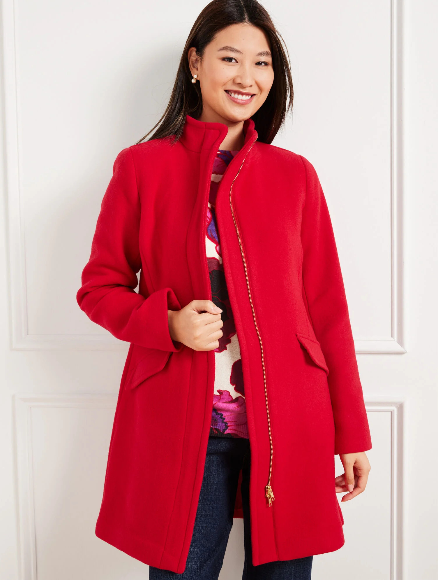 Albury Wool Blend Stadium Coat | Talbots
