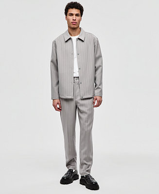 Men's Pinstriped Woven Relaxed Pants, Macy's Exclusive | Macy's