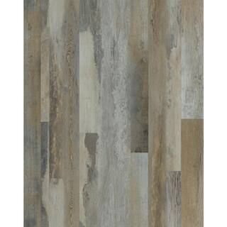 DuraDecor Harvest Distressed Wood 7 in. x 48 in. Peel and Stick Wall and Floor Luxury Vinyl Plank... | The Home Depot