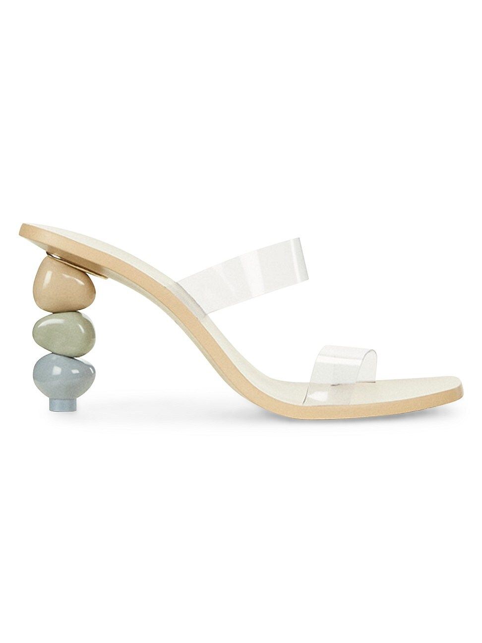 Cult Gaia Women's Meta Bauble-Heel Vinyl Mules - Clear - Size 9 | Saks Fifth Avenue